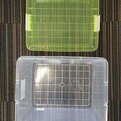 ○【本日19時までご来店できる方優先！】衣装ケース ボックスハーフ サイズ36×45×24.5㎝  有馬㈱日本製 クローゼットケース プラスチック 衣類 片付け 収納 中古品(NF250420)Zi-1965の画像