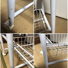 スチールワゴン　キッチンワゴン　キャスター付の画像