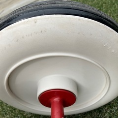 三輪車　無印良品　舵取り棒つき　赤の画像