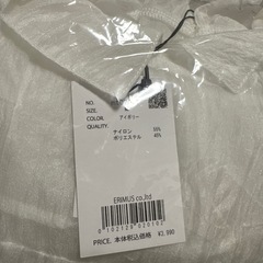 新品未使用　シャツ　ブラウス　オーロラワッシャーオーガンジー　シアー　半袖の画像