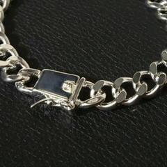 新品925刻印入りIDプレート喜平ブレスレットの画像