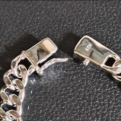 新品925刻印入りIDプレート喜平ブレスレットの画像