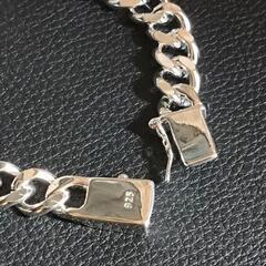 新品925刻印入りIDプレート喜平ブレスレットの画像