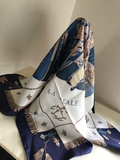 美品 エルメス 大判スカーフ カレ140 カシミア×シルク ZOUAVES