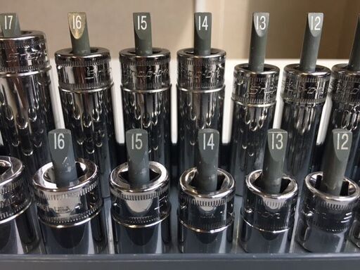 Snap-on/スナップオン24個セット・ケース付3/8dr 6P ディープ Snap-on/スナップオン24個セット・ケース付3/8dr 6P ディープ