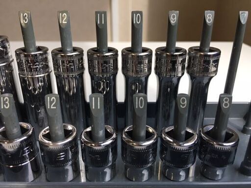 Snap-on/スナップオン24個セット・ケース付3/8dr 6P ディープ Snap-on/スナップオン24個セット・ケース付3/8dr 6P ディープ