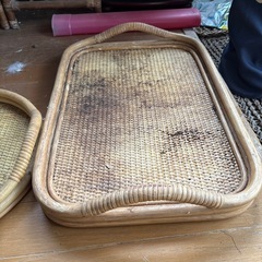 お取引き相手決まりました　ラタン製おぼんの画像