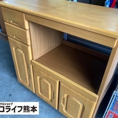 ＊若干天板ヤケあり❗️　キャスター付きで移動楽々キッチンボード　...