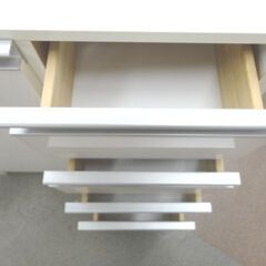 キッチンキャビネット 幅74cm 奥行35cm 高さ80cm キッチンカウンター 食器棚 キッチンボード ホワイト 札幌 西岡店の画像