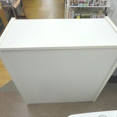 キッチンキャビネット 幅74cm 奥行35cm 高さ80cm キッチンカウンター 食器棚 キッチンボード ホワイト 札幌 西岡店の画像