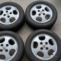 日産純正アルミホイール夏タイヤ付きセット　155/65R13  ...