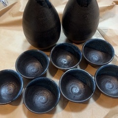 日本酒セット　(徳利2号x2本、お猪口x7個、片口x4個)