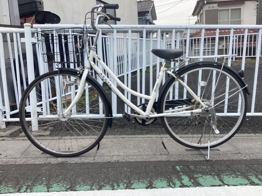 【中古自転車】　(ホワイト／ブラック) 外装6段