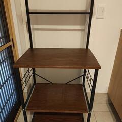 レンジ台 スライド棚 キッチンラック 幅60cm 奥行40cm ...