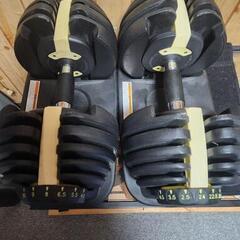 ダンベル 可変式 2個セットアジャスタブル&フラットベンチの画像