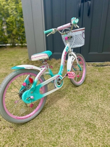 自転車子供用18インチ室内保管可愛い未使用の補助輪付きオマケで