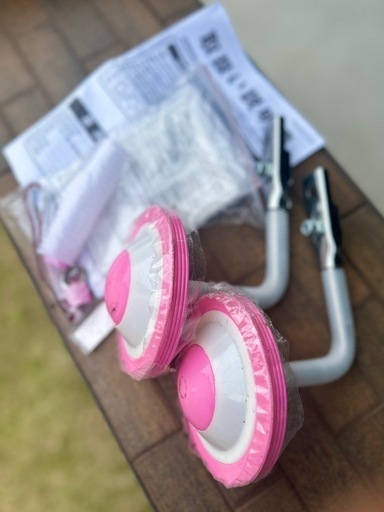 自転車子供用18インチ室内保管可愛い未使用の補助輪付きオマケで