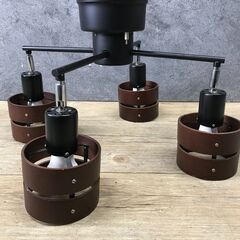 ELUX エルックス 4灯 ペンダントライト リモコン付き ブラ...