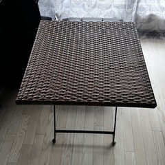 降りたたみ　ラタン調　テーブル の画像