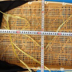 中古品 竹ざる ①ネット付 竹ざる 4個 ②竹ざる 1個 全部で5個の画像