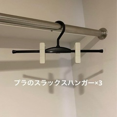 プラ&金属製スラックスハンガー×10の画像
