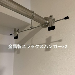 プラ&金属製スラックスハンガー×10の画像