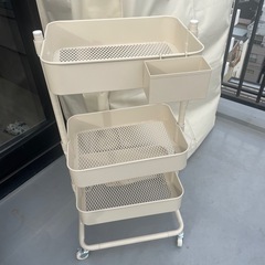 カゴ付きパイプ棚
