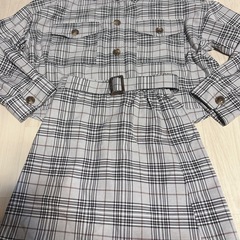 グレーチェック柄　セットアップ　Sサイズ