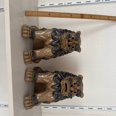 シーサー置物　陶器製　高さ23cm