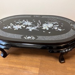 中国テーブル　螺鈿　中古の画像