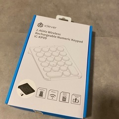 iClever テンキー ワイヤレス 2.4G 数字 キーボード パンタグラフ式 Type-C充電 超薄型 Tabキー付き 持ち運び便利 無線 ナンバーパッド 片手デバイス 高耐久 PC ノートブック用 Windows対応 IC-KP09 (ブラック)の画像