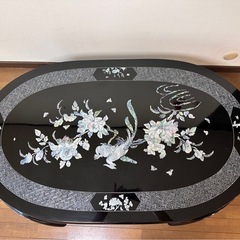 中国テーブル　螺鈿　中古の画像