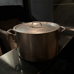 EBM アルミ　プロシェフ　寸胴鍋33cm、湯切りザルの画像