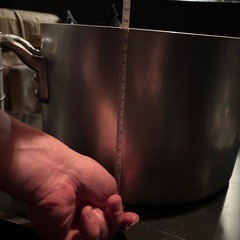 EBM アルミ　プロシェフ　寸胴鍋33cm、湯切りザルの画像