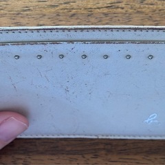 agnes b.VOYAGE アニエスベーボヤージュ 牛革 パスケース 定期入れ　ベージュの画像