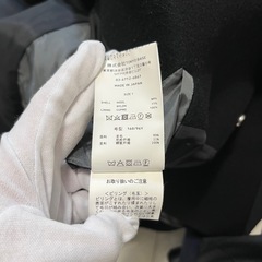 UNITED TOKYO ジロンラムウールVネックノーカラーコート　ブラック　黒【お値下げ不可】の画像