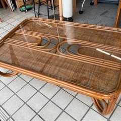 籐 籐の家具 ローテーブル 長机  オシャレ 0420-018