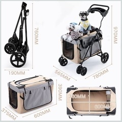 ペットカート　折りたたみの画像