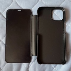【格安】新品　iPhone13mini 全面保護ケース　手帳型　鏡面　ミラー　ブラックの画像