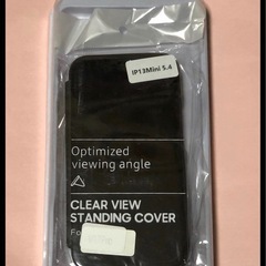 【格安】新品　iPhone13mini 全面保護ケース　手帳型　鏡面　ミラー　ブラックの画像