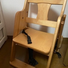 澤田木工所　木製　テーブル付き　ベビーチェア