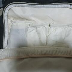 マザーズバッグ リュック 黒×グレーの画像