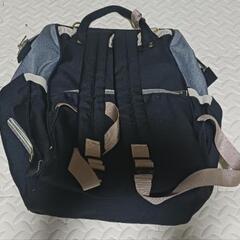 マザーズバッグ リュック 黒×グレーの画像