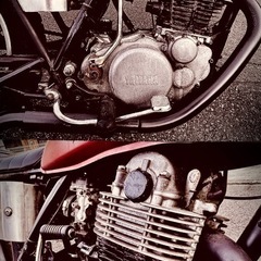SR400 1JR 2型 チョッパー ボバー カスタム ドラムの画像