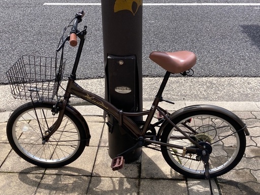 超お買得】20インチ折りたたみ自転車バイク変速かご付き (うー
