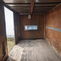 【取引中】2トンワイドロングトラック 窓付 スライドドア 箱車 コンテナ 物置 小屋 ガレージの画像