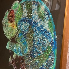 カメレオン　ストーン絵画の画像
