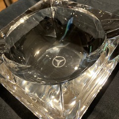 HOYAクリスタルガラス　灰皿　メルセデスベンツの画像