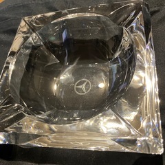 HOYAクリスタルガラス　灰皿　メルセデスベンツ