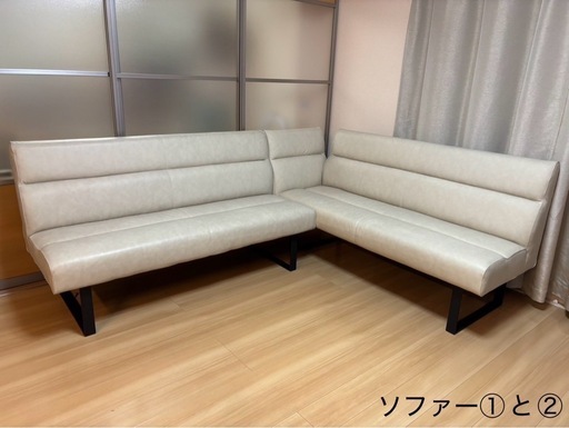 ダイニングソファーとテーブルセット
